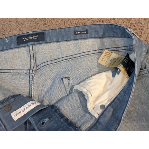 Scotch & Soda Ralston Slim Fit Button Fly Blue Denim Jeans Men's 36x34 - Picture 4 of 8